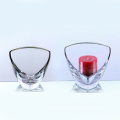 Porte-bougie en verre transparent Triangle (10GC03108)